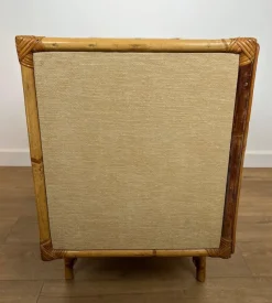 Pamono Bamboo, Rattan, Wood and Raffia Chest of Drawers by Audoux & Minet><noscript><img width=