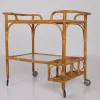 New Pamono Bamboo Trolley Serving Tray, 1960s