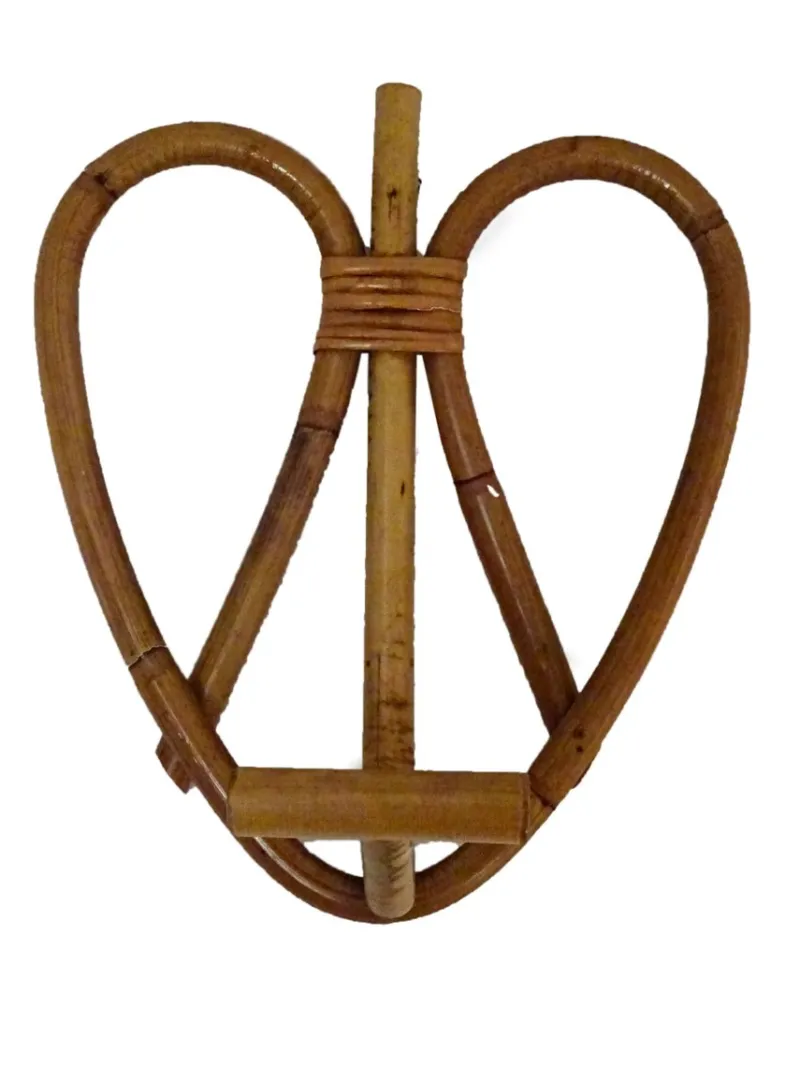Pamono Bamboo Wall Hooks, 1960s, Set of 2> Racks, Hooks & Valets
