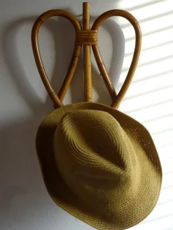 Pamono Bamboo Wall Hooks, 1960s, Set of 2><noscript><img width=