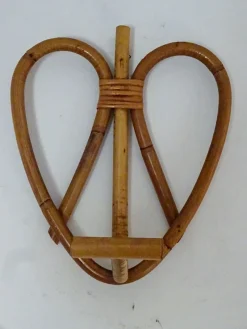 Pamono Bamboo Wall Hooks, 1960s, Set of 2><noscript><img width=