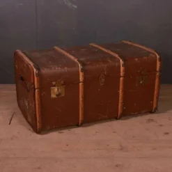 Pamono Banded Cabin Trunk, 1890s> Trunks Crates & Baskets