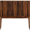 Pamono Bar Cabinet with Tambour Doors in Rosewood and Glass attributed to Kurt Østervig, 1960s> Cabinets & Wardrobes