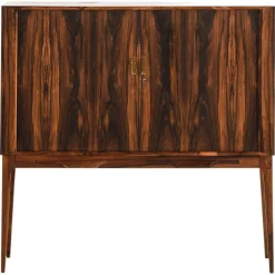 Pamono Bar Cabinet with Tambour Doors in Rosewood and Glass attributed to Kurt Østervig, 1960s> Cabinets & Wardrobes
