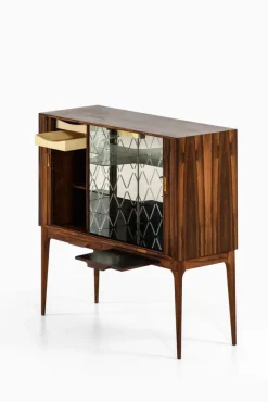 Pamono Bar Cabinet with Tambour Doors in Rosewood and Glass attributed to Kurt Østervig, 1960s><noscript><img width=