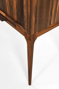 Pamono Bar Cabinet with Tambour Doors in Rosewood and Glass attributed to Kurt Østervig, 1960s><noscript><img width=