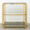 Pamono Bar Cart in Gilded Brass from Allegri, Italy, 1960s> Serving Bar Carts & Trolleys