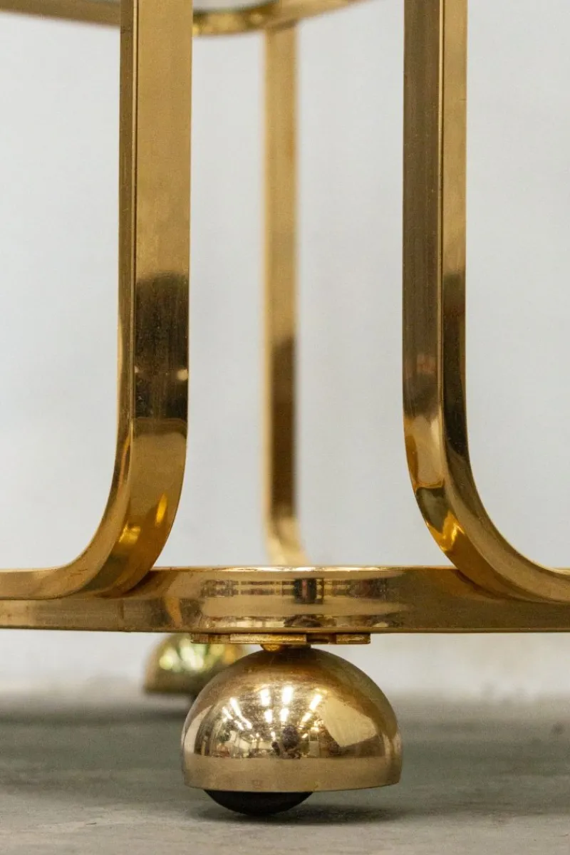 Pamono Bar Cart in Gilded Brass from Allegri, Italy, 1960s> Serving Bar Carts & Trolleys