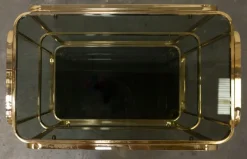 Pamono Bar Cart in Gilded Brass from Allegri, Italy, 1960s><noscript><img width=