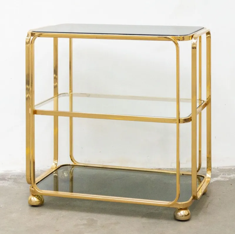 Pamono Bar Cart in Gilded Brass from Allegri, Italy, 1960s> Serving Bar Carts & Trolleys