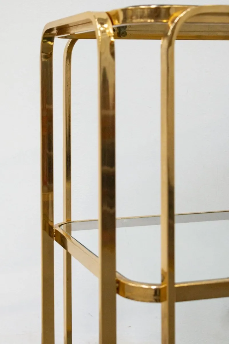Pamono Bar Cart in Gilded Brass from Allegri, Italy, 1960s> Serving Bar Carts & Trolleys
