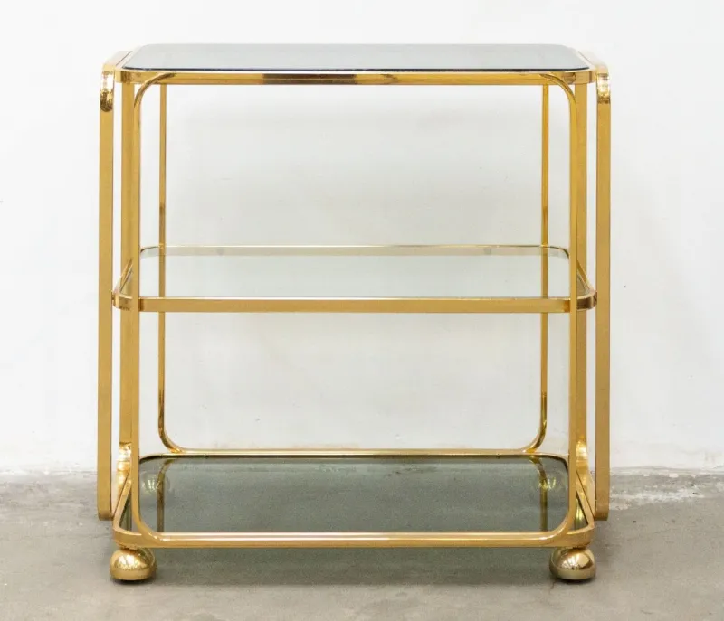 Pamono Bar Cart in Gilded Brass from Allegri, Italy, 1960s> Serving Bar Carts & Trolleys