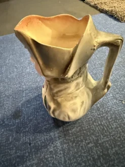 Pamono Barbotine Pitcher with the Image of Napoleon, 1920s><noscript><img width=