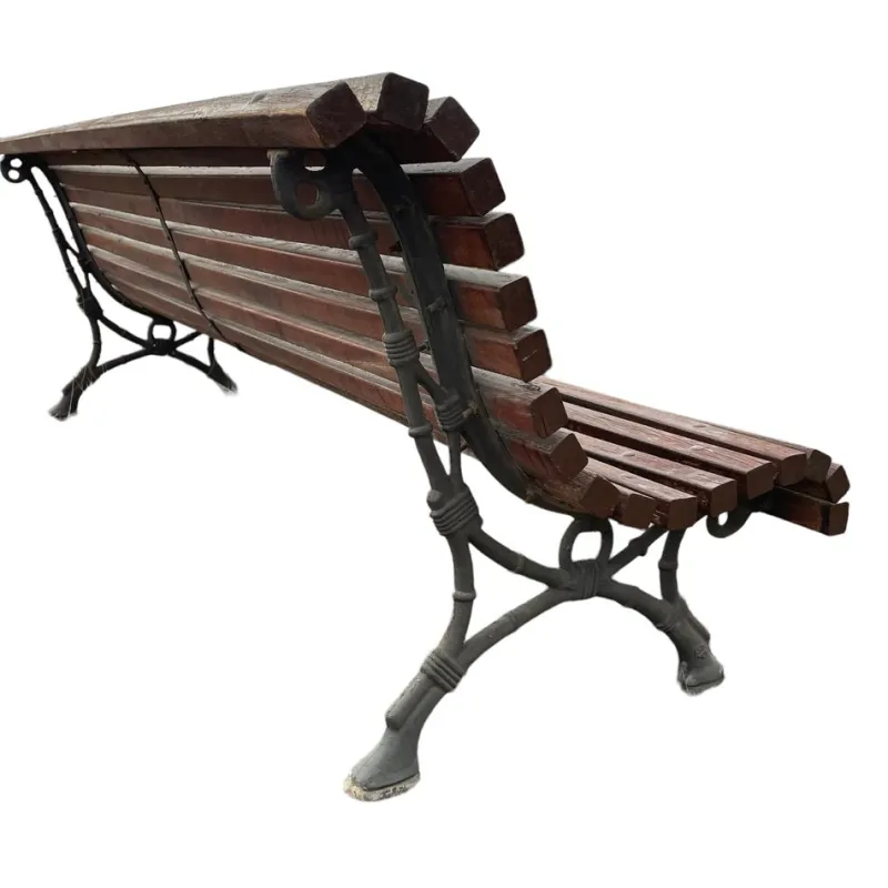 Pamono Barcelona Bench in Cast Iron and Wood, 1950s> Benches