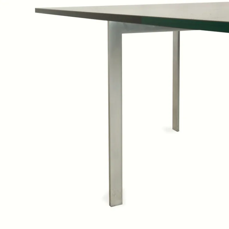 Pamono Barcelona Glass Coffee Table in Chrome by Ludwig Mies Van Der Rohe for Knoll International> Coffee & Side Tables
