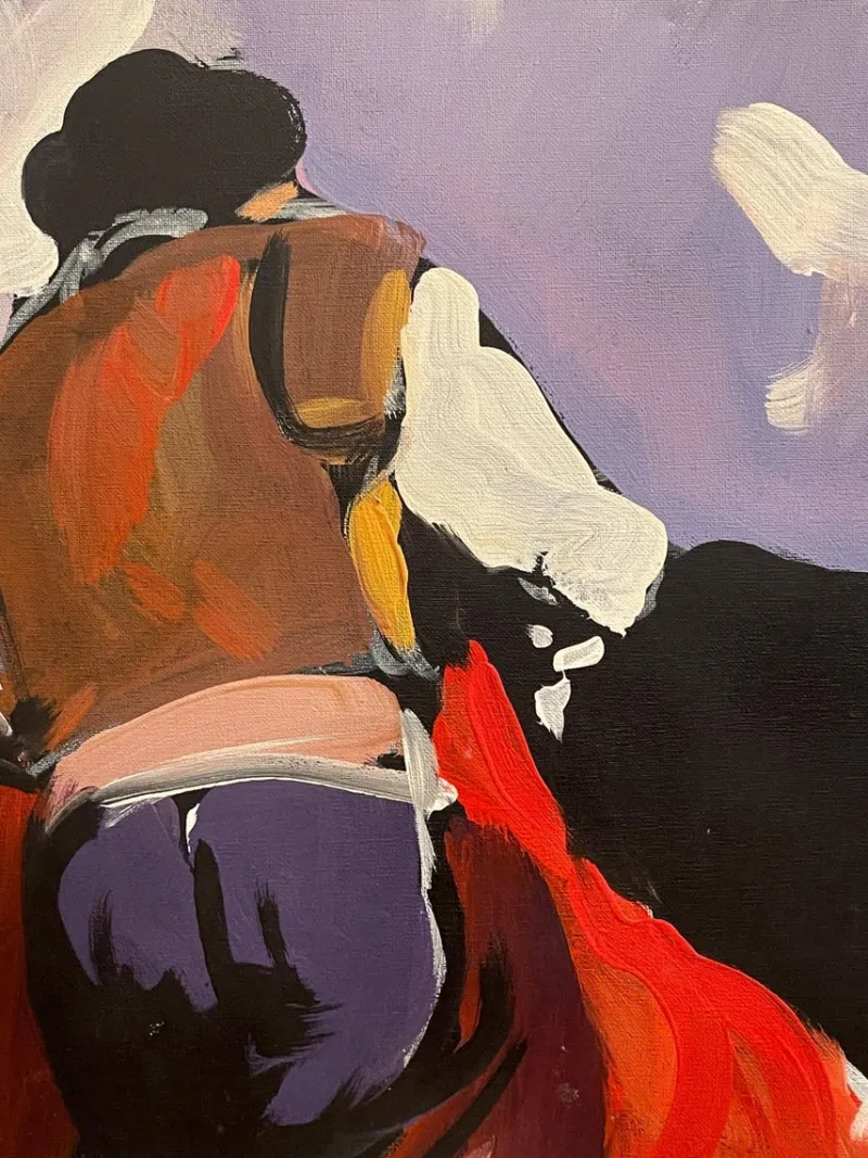 Discount Pamono Bardi, Bullfighter, 20th Century, Oil Painting on Canvas