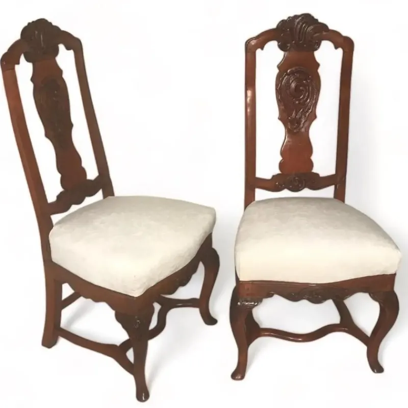 Pamono Baroque Chairs, Germany, 1750s, Set of 6> Side Chairs & Dining Chairs