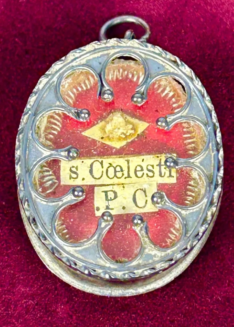 Pamono Baroque Reliquary with Relic of Saint Celestine I, 1700s> Necklaces