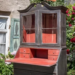 Pamono Baroque Secretaire in Dark Grey, 1700s><noscript><img width=