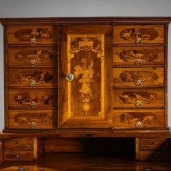 Clearance Pamono Baroque Secretaire in Walnut