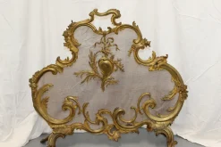 Pamono Baroque Style Bronze Fireplace Screen Guard, 1894> Fireplaces And Mantels