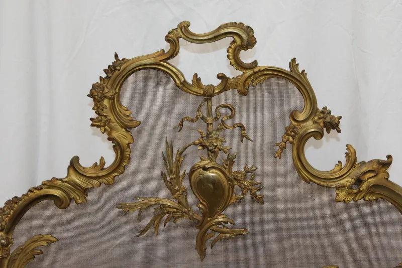 Pamono Baroque Style Bronze Fireplace Screen Guard, 1894> Fireplaces And Mantels