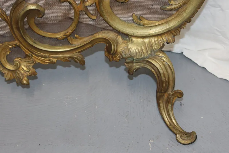 Pamono Baroque Style Bronze Fireplace Screen Guard, 1894> Fireplaces And Mantels
