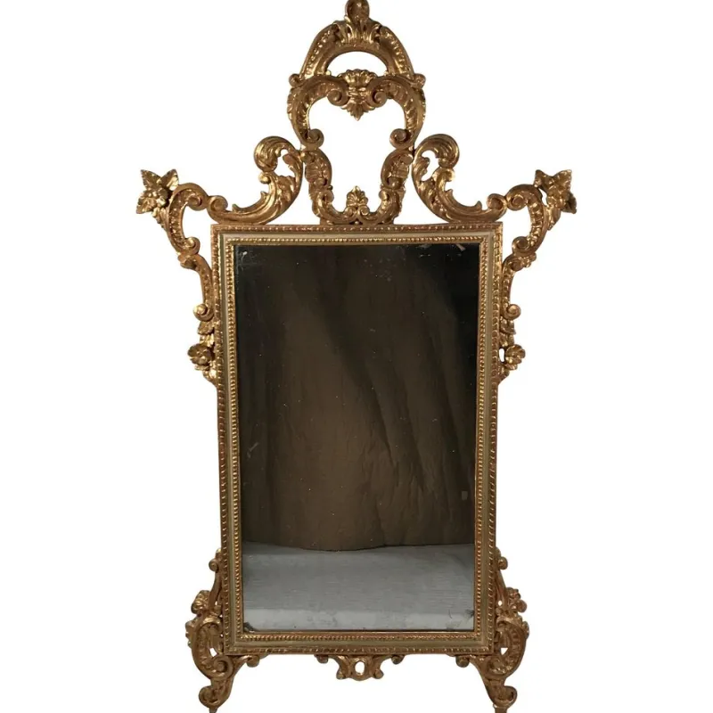 Clearance Pamono Baroque Style Giltwood Mirror, Italy, 19th Century