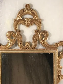 Clearance Pamono Baroque Style Giltwood Mirror, Italy, 19th Century