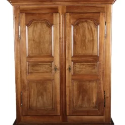 Pamono Baroque Wardrobe in Walnut, Freiburg, Switzerland, 1800s> Cabinets & Wardrobes