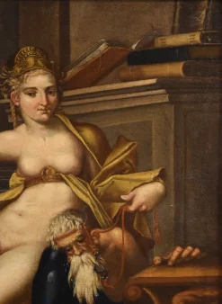 Clearance Pamono Bartholomäus Spranger, Aristotle & Phyllis, 1500s-1600s, Oil on Canvas