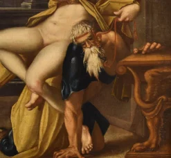 Clearance Pamono Bartholomäus Spranger, Aristotle & Phyllis, 1500s-1600s, Oil on Canvas
