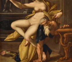 Clearance Pamono Bartholomäus Spranger, Aristotle & Phyllis, 1500s-1600s, Oil on Canvas