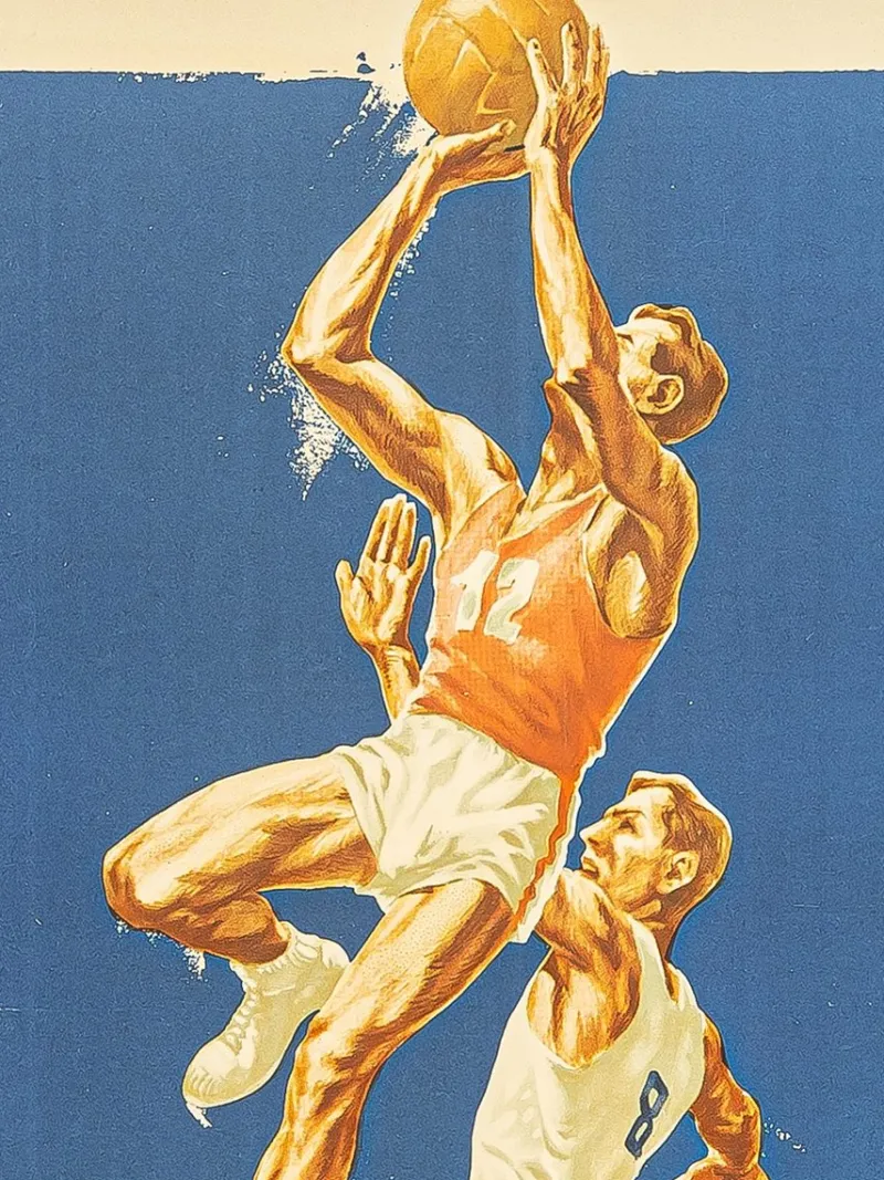 Discount Pamono Basketball Poster, 1955