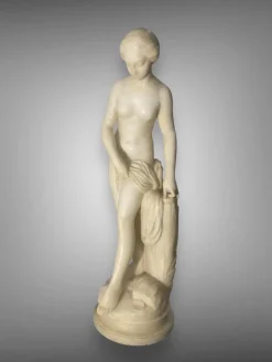 Pamono Bathing Venus Sculpture, 19th Century, Carrara Marble> Classical