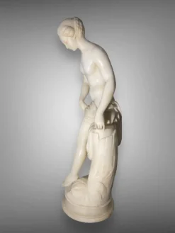 Pamono Bathing Venus Sculpture, 19th Century, Carrara Marble><noscript><img width=