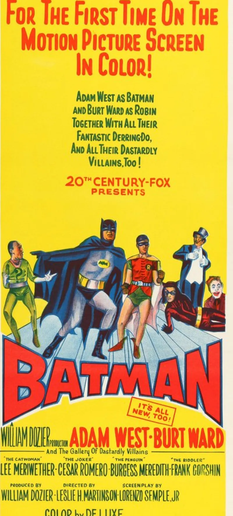Hot Pamono Batman Daybill Movie Poster, Australia, 1966