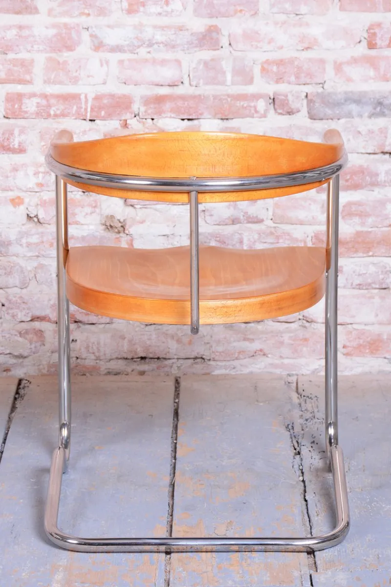 Online Pamono Bauhaus Armchair in Beech by Ladislav Žák, 1930s