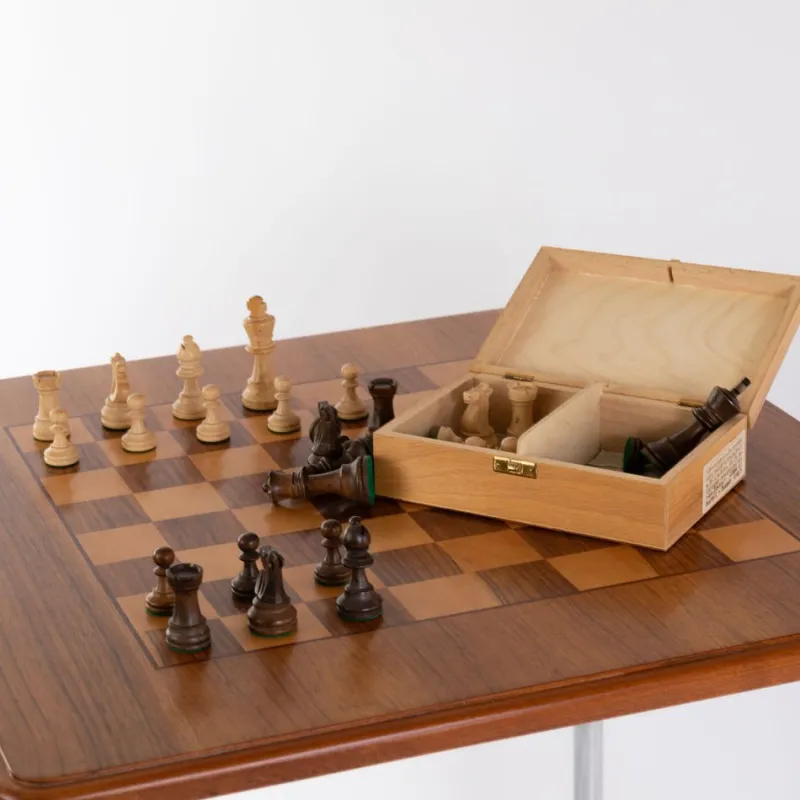 Pamono Bauhaus Chess Table, 1930s> Game Tables