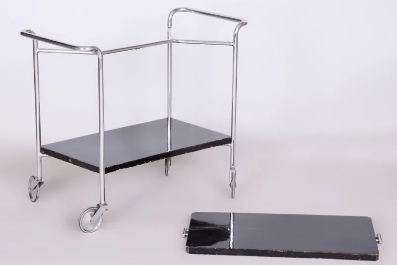 Pamono Bauhaus Chrome Trolley by Marcel Breuer for Mücke Melder, 1930s