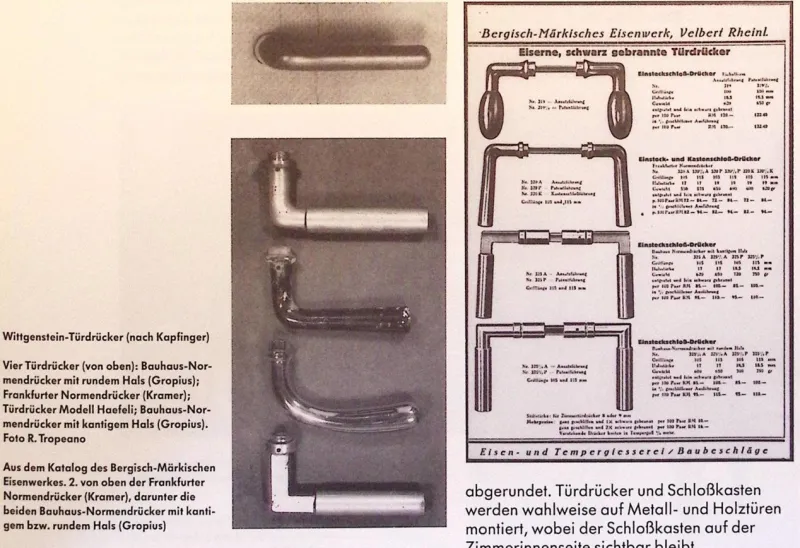 Pamono Bauhaus Door Handles by Walter Gropius, 1930s, Set of 4> Architectural Elements