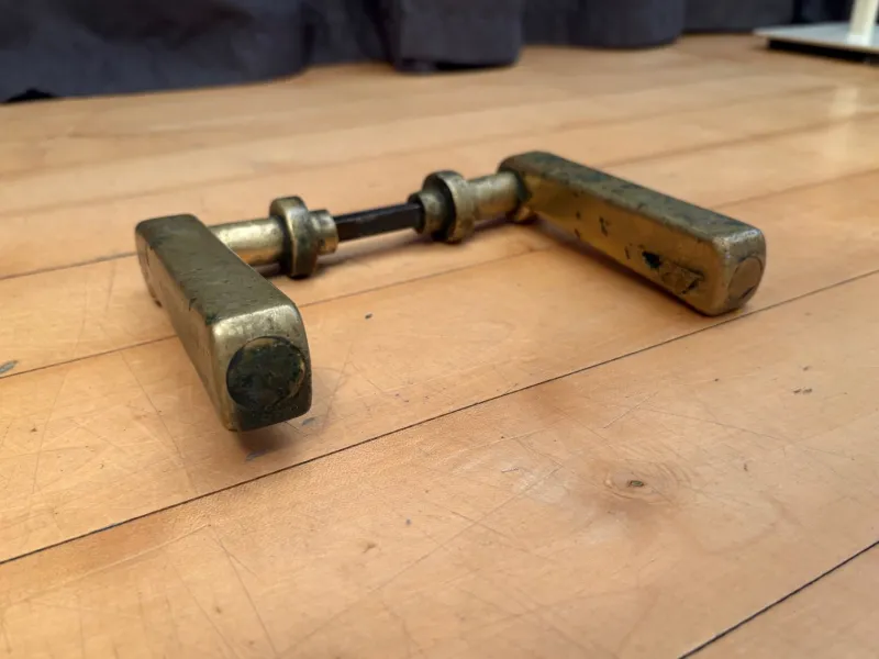 Pamono Bauhaus Door Handles, 1930s, Set of 2> Architectural Elements