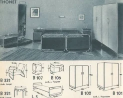 Pamono Bauhaus Nightstand by J. Fenyves for Thonet, 1930s><noscript><img width=