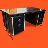 Sale Pamono Bauhaus Rosewood Veneer and Tubular Chrome Executive Desk, 1970s