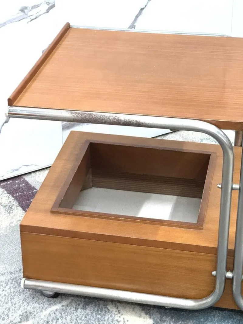 Pamono Bauhaus Serving Trolley by Marcel Breuer, 1970s> Serving Bar Carts & Trolleys