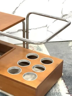 Pamono Bauhaus Serving Trolley by Marcel Breuer, 1970s><noscript><img width=