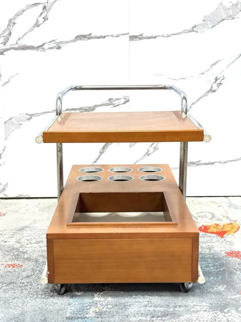 Pamono Bauhaus Serving Trolley by Marcel Breuer, 1970s> Serving Bar Carts & Trolleys