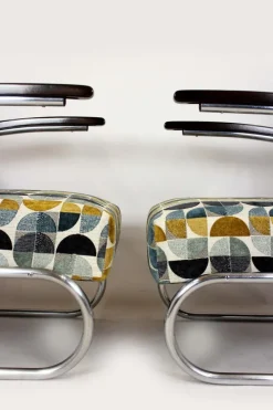 New Pamono Bauhaus Tubular Armchairs attributed to Willem Hendrik Gispen for Mücke Melder, 1930s, Set of 2