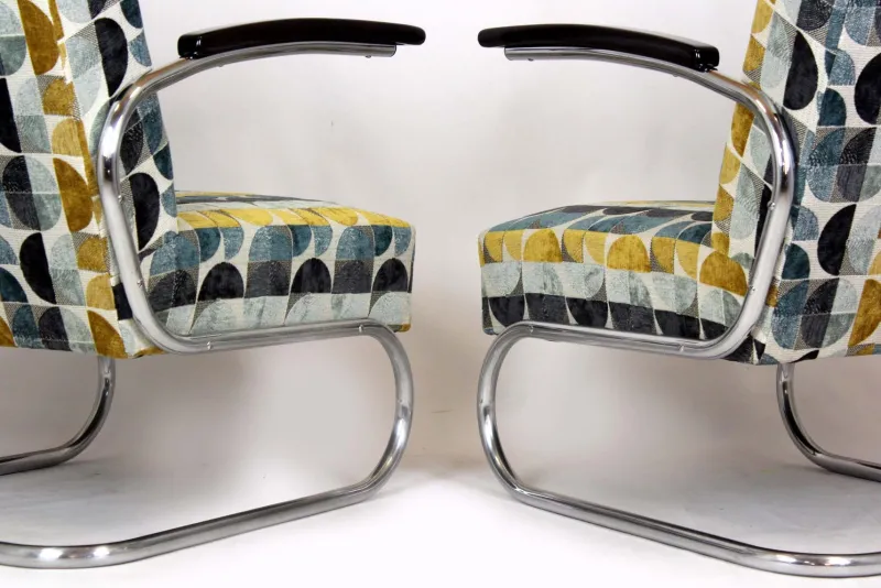 New Pamono Bauhaus Tubular Armchairs attributed to Willem Hendrik Gispen for Mücke Melder, 1930s, Set of 2