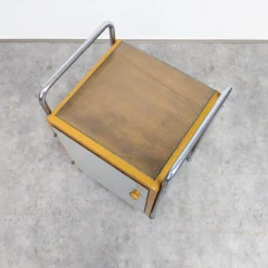 Pamono Bauhaus Tubular Steel Nightstands by Hynek Gottwald, 1930s, Set of 2><noscript><img width=